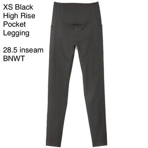 Black High Rise Pocket Compression Legging XS
